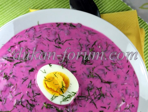 Litauischer Borschtsch (kalte Rote Bete Suppe)